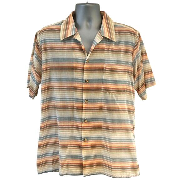 Campus Men’s Vintage New Old Stock Striped Size L Shirt Made in USA w/Tags - Picture 1 of 7